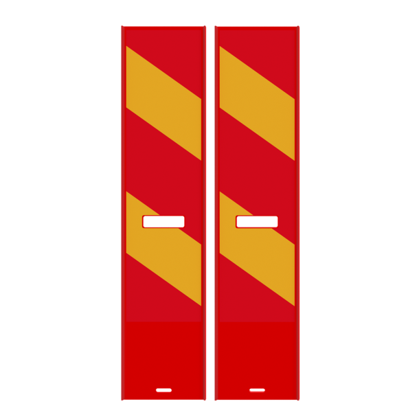 Traffic panel flat | film RA2/C | on both sides indicating right | red / yellow